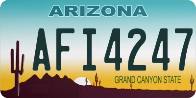 AZ license plate AFI4247