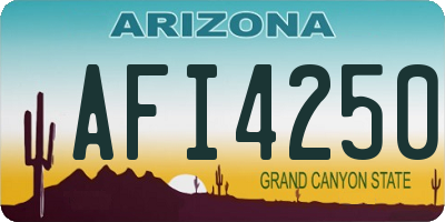 AZ license plate AFI4250