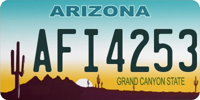 AZ license plate AFI4253