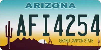 AZ license plate AFI4254