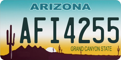AZ license plate AFI4255