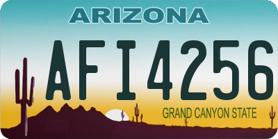 AZ license plate AFI4256