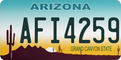 AZ license plate AFI4259