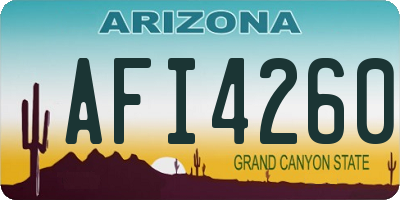 AZ license plate AFI4260