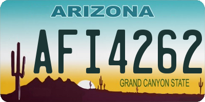 AZ license plate AFI4262
