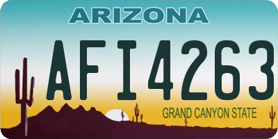 AZ license plate AFI4263