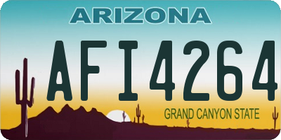AZ license plate AFI4264