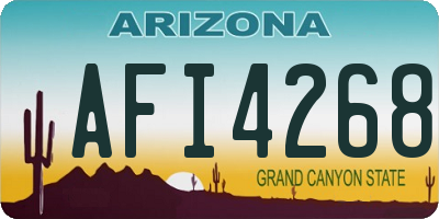 AZ license plate AFI4268