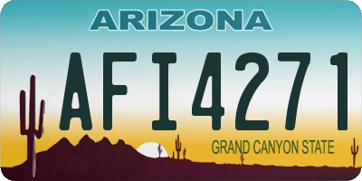 AZ license plate AFI4271