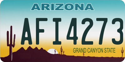 AZ license plate AFI4273