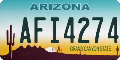 AZ license plate AFI4274