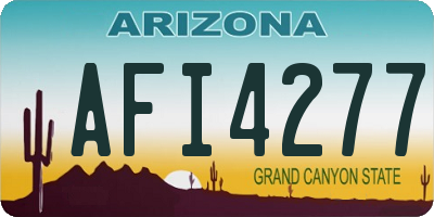 AZ license plate AFI4277