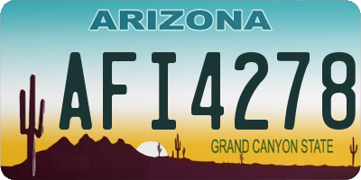 AZ license plate AFI4278