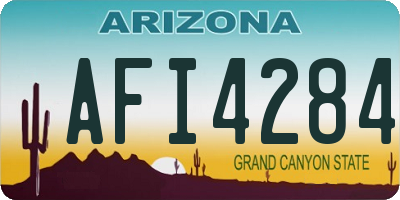 AZ license plate AFI4284