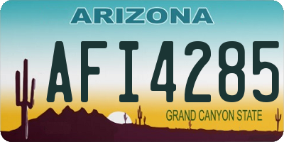 AZ license plate AFI4285
