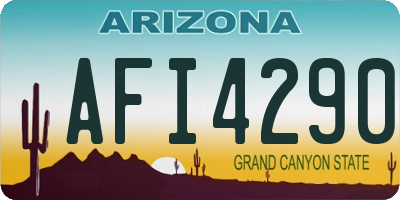 AZ license plate AFI4290