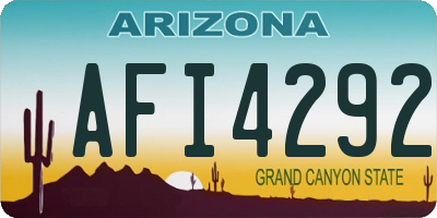 AZ license plate AFI4292