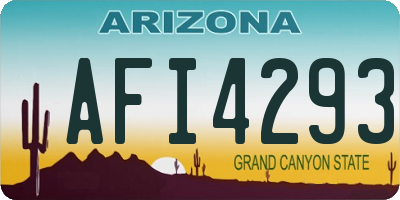 AZ license plate AFI4293
