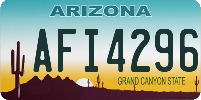 AZ license plate AFI4296