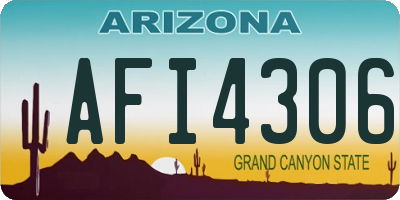 AZ license plate AFI4306