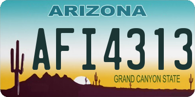 AZ license plate AFI4313