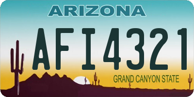 AZ license plate AFI4321