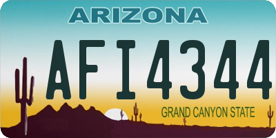 AZ license plate AFI4344