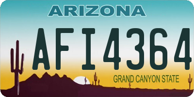 AZ license plate AFI4364