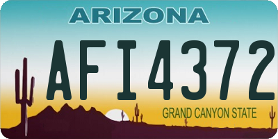 AZ license plate AFI4372