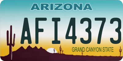 AZ license plate AFI4373