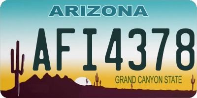 AZ license plate AFI4378