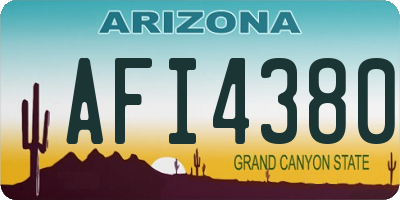 AZ license plate AFI4380