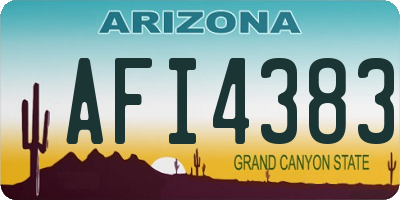 AZ license plate AFI4383