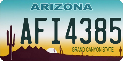 AZ license plate AFI4385
