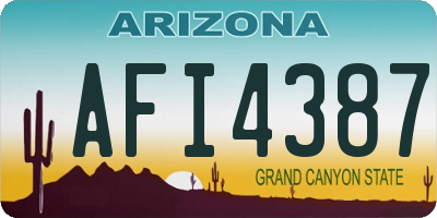 AZ license plate AFI4387