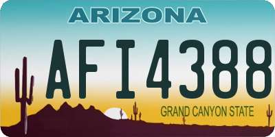 AZ license plate AFI4388