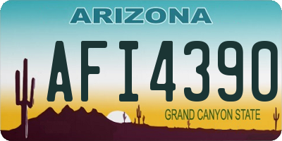AZ license plate AFI4390