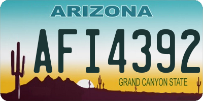 AZ license plate AFI4392