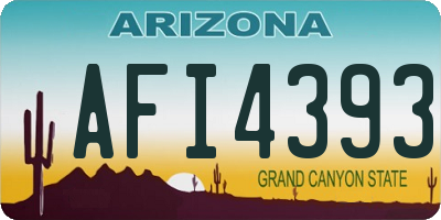 AZ license plate AFI4393