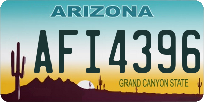 AZ license plate AFI4396