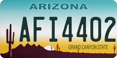 AZ license plate AFI4402