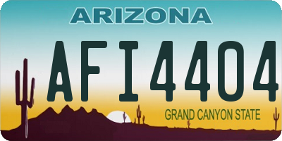 AZ license plate AFI4404