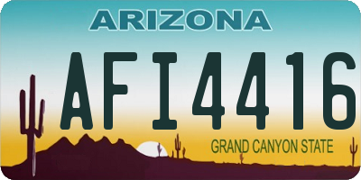 AZ license plate AFI4416