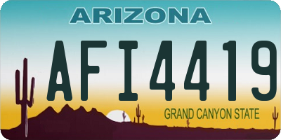AZ license plate AFI4419