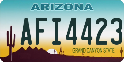 AZ license plate AFI4423