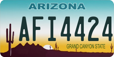AZ license plate AFI4424