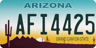 AZ license plate AFI4425