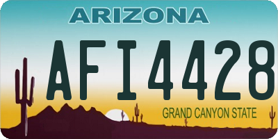 AZ license plate AFI4428