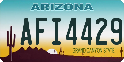 AZ license plate AFI4429