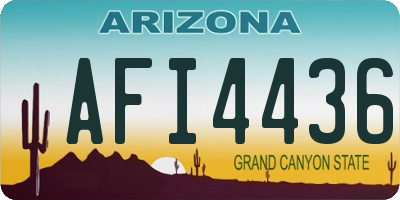 AZ license plate AFI4436